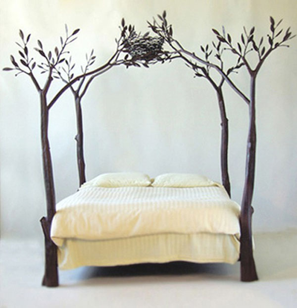 letto a baldacchino di design "treebed"