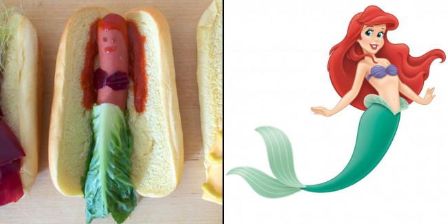 principesse disney diventano hot dog