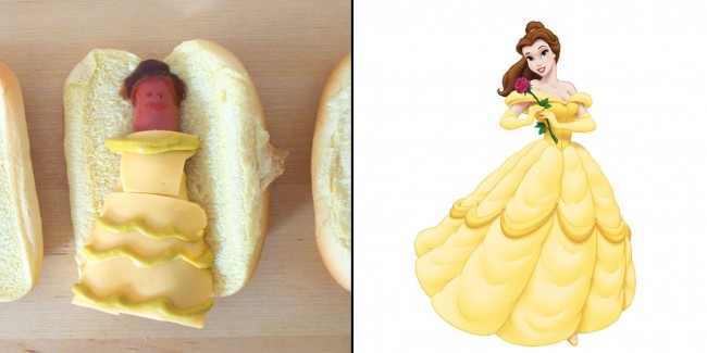 principesse disney diventano hot dog