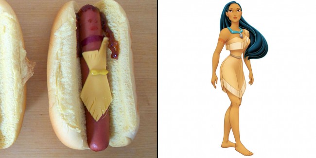 principesse disney diventano hot dog