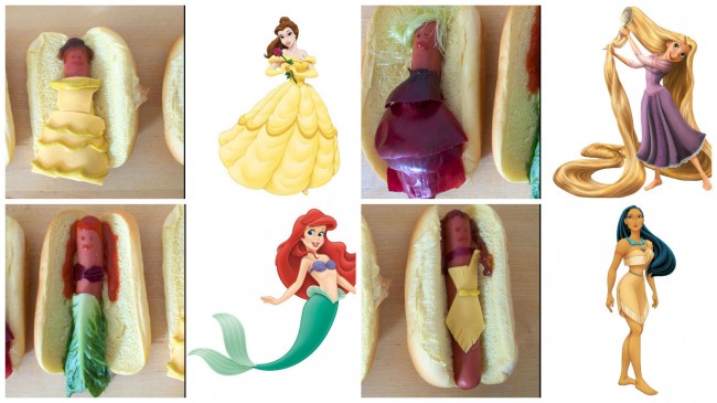 principesse Disney diventano Hot Dog