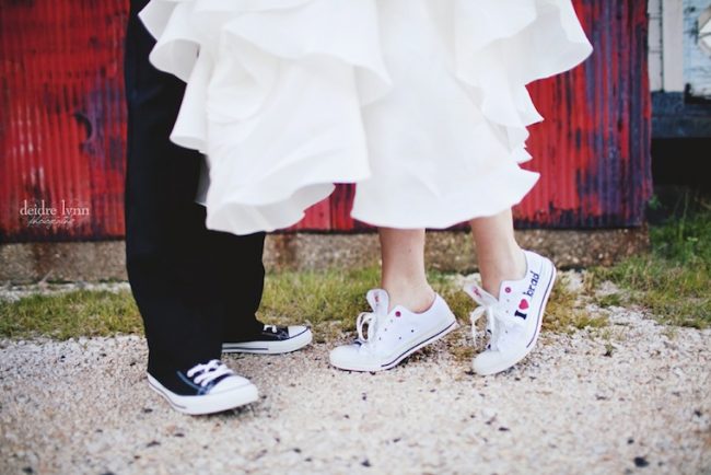 converse da sposa zampa